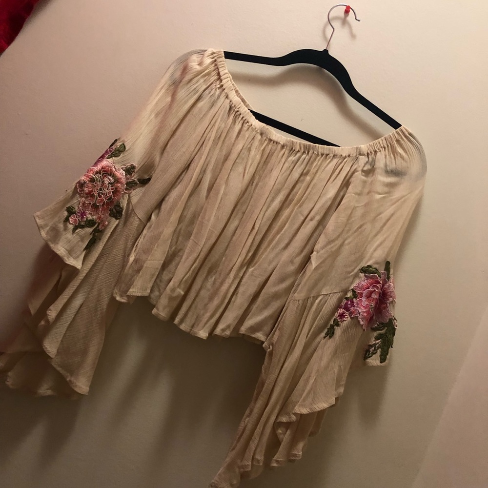 Gorgeous Embroidered Off The Shoulder Top